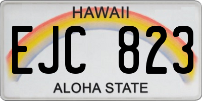 HI license plate EJC823