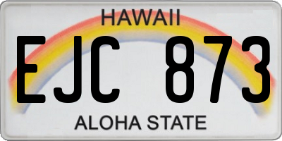 HI license plate EJC873