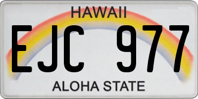 HI license plate EJC977