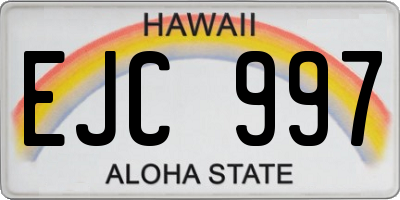 HI license plate EJC997