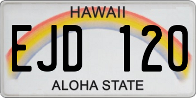 HI license plate EJD120