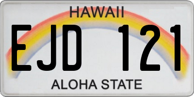 HI license plate EJD121