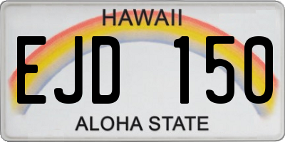 HI license plate EJD150