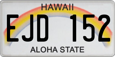 HI license plate EJD152