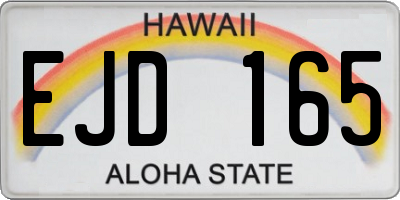 HI license plate EJD165