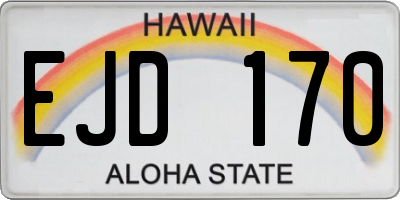 HI license plate EJD170