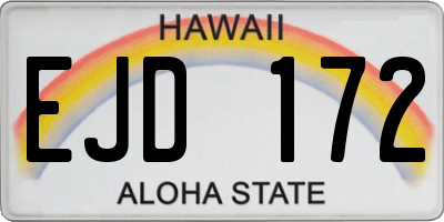 HI license plate EJD172