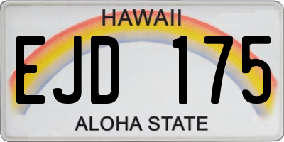HI license plate EJD175