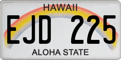 HI license plate EJD225