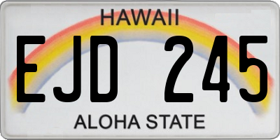 HI license plate EJD245