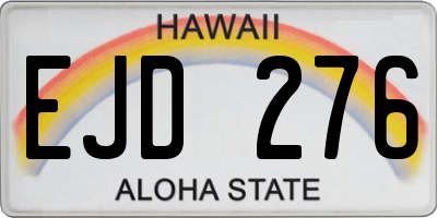 HI license plate EJD276