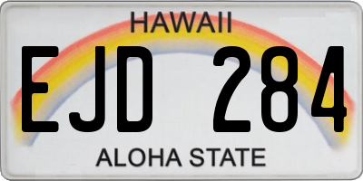 HI license plate EJD284
