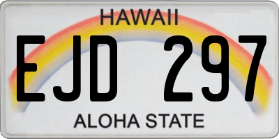 HI license plate EJD297