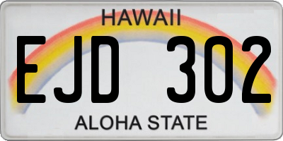 HI license plate EJD302