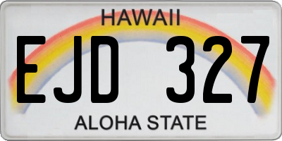 HI license plate EJD327