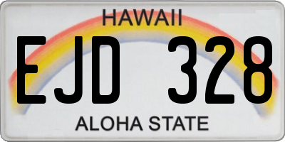 HI license plate EJD328