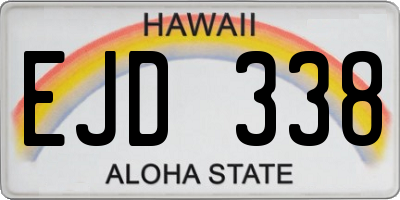HI license plate EJD338