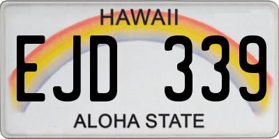 HI license plate EJD339