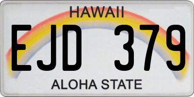 HI license plate EJD379
