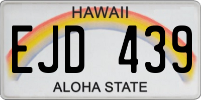 HI license plate EJD439