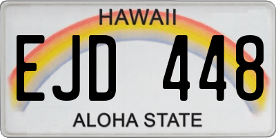 HI license plate EJD448