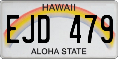 HI license plate EJD479