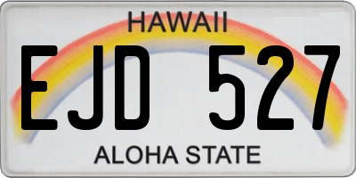 HI license plate EJD527