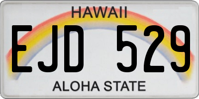 HI license plate EJD529
