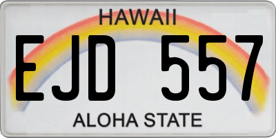 HI license plate EJD557