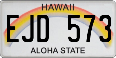 HI license plate EJD573