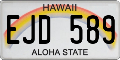 HI license plate EJD589