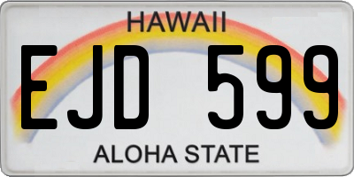 HI license plate EJD599