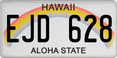 HI license plate EJD628
