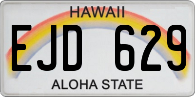HI license plate EJD629