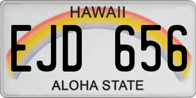 HI license plate EJD656