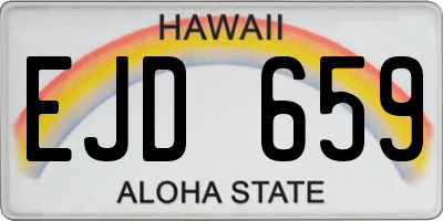 HI license plate EJD659