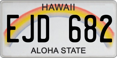 HI license plate EJD682