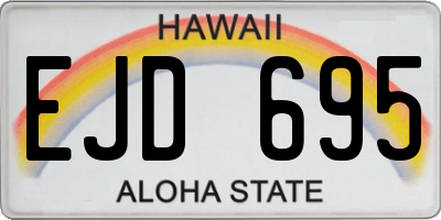 HI license plate EJD695