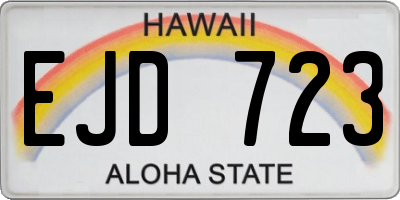 HI license plate EJD723