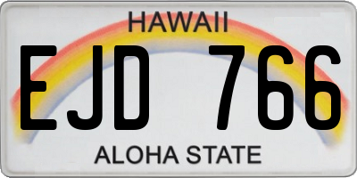 HI license plate EJD766