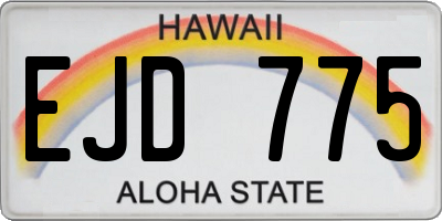 HI license plate EJD775