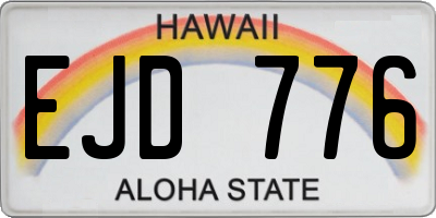 HI license plate EJD776