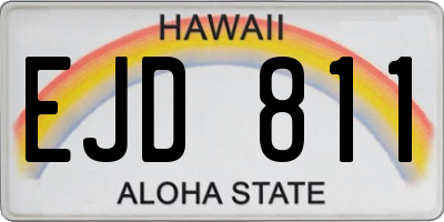 HI license plate EJD811