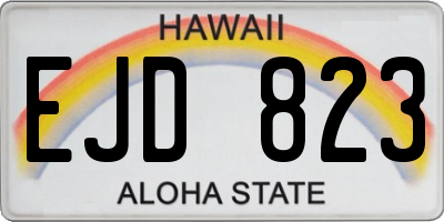 HI license plate EJD823