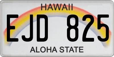 HI license plate EJD825