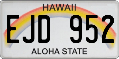 HI license plate EJD952