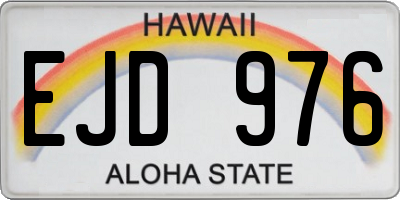 HI license plate EJD976