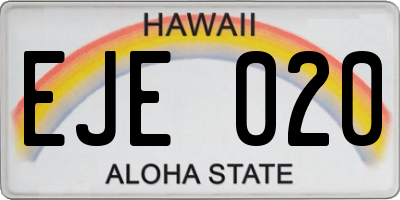 HI license plate EJE020