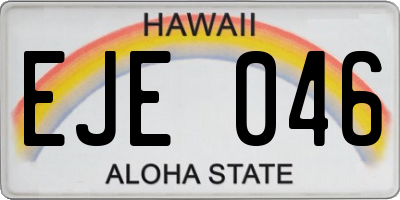 HI license plate EJE046