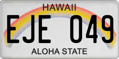 HI license plate EJE049